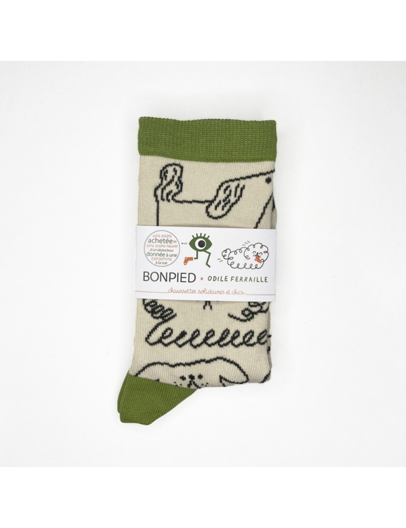 Chaussettes Solidaires Bonpied pour femme modèle Chaussettes Odile