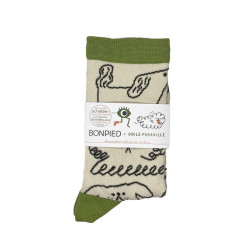 Chaussettes made in france et solidaires Odile - collaboration - Bonpied