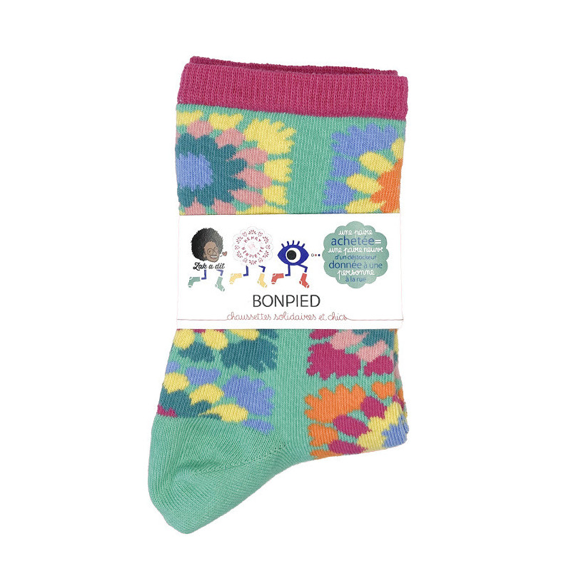 Chaussettes made in france et solidaires Zak - collaboration - Bonpied