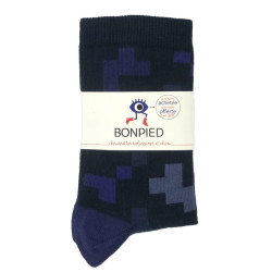 Chaussettes made in France et solidaires homme Serge - Bonpied