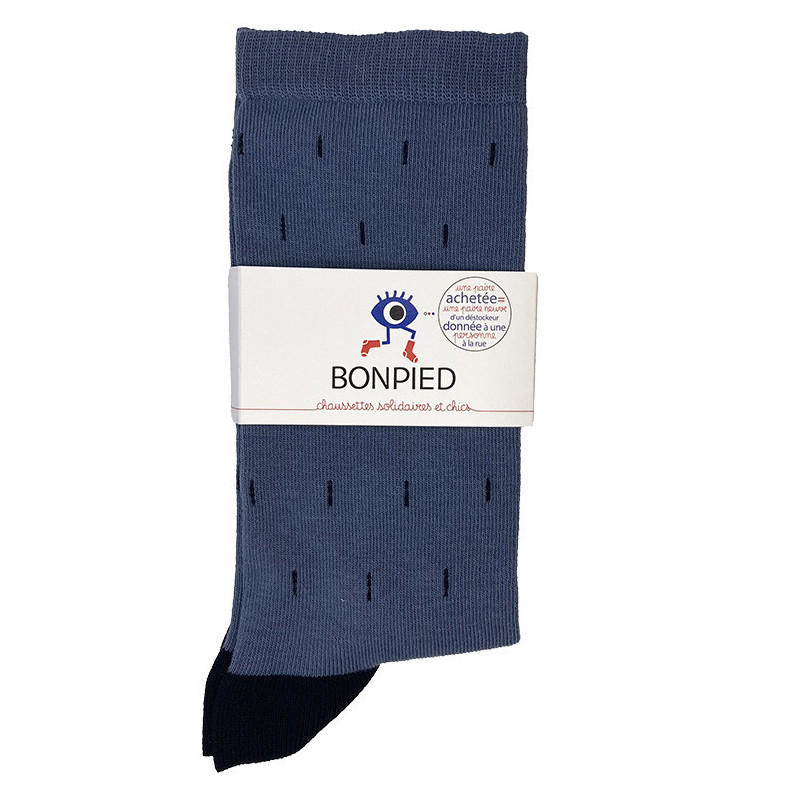 Chaussettes made in France et solidaires homme Luchino - Bonpied