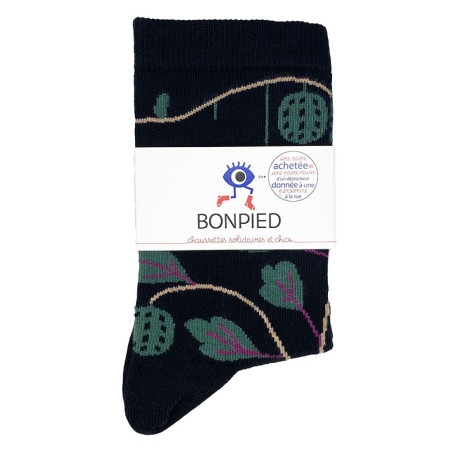 Chaussettes made in France et solidaires femme Sorcha - Bonpied