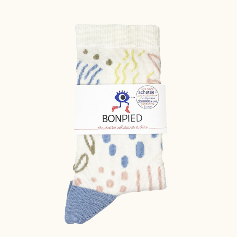 Chaussettes made in France et solidaires femme Yoko - Bonpied