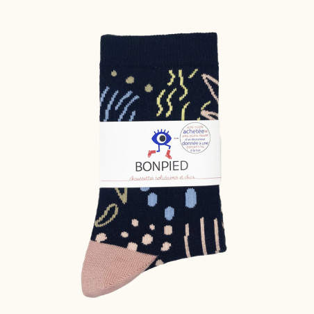 Chaussettes made in France et solidaires femme Masayo - Bonpied