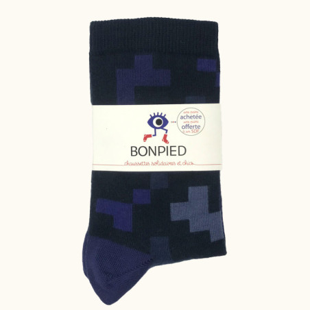 Chaussettes made in France et solidaires homme Serge - Bonpied