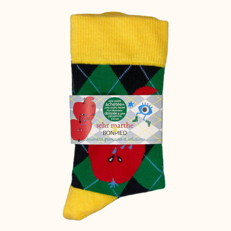 Chaussettes made in France et solidaires homme Marthe - Bonpied
