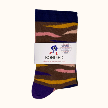 Chaussettes made in France et solidaires femme Trinity - Bonpied