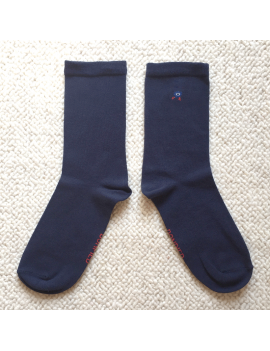 Pack de Chaussettes Solidaires Bonpied pour homme et femme modèle Pack de 3 paires de chaussettes Sacha (en fil recyclé) bleu...