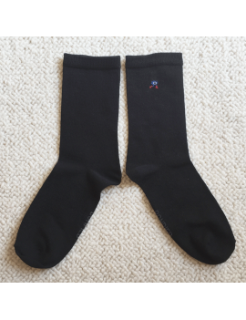 Chaussettes Solidaires Bonpied pour homme modèle Pack de 4 paires de chaussettes Sacha (en fil recyclé) noires 42-46