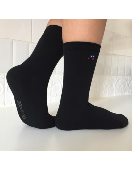 Chaussettes Solidaires Bonpied pour homme modèle Pack de 3 paires de chaussettes: Le grand Edgar, Tahar & Sacha Noir