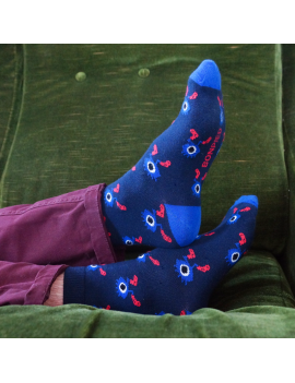 Chaussettes Solidaires Bonpied pour homme modèle Pack de 3 paires de chaussettes: Le grand Edgar, Tahar & Sacha Noir