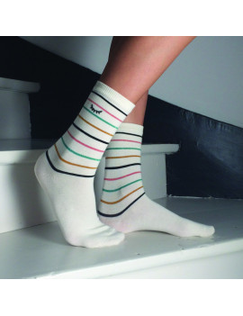 Chaussettes Solidaires Bonpied pour femme modèle Pack de 2 paires de chaussettes: Claudine & Simone