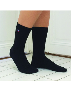 Chaussettes Solidaires Bonpied pour femme modèle Pack de 2 paires de chaussettes: Céline et Sacha noir