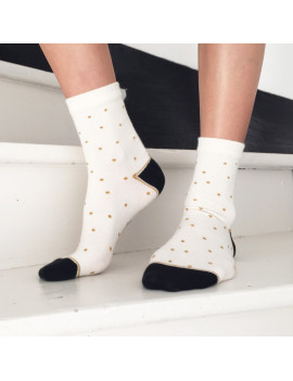 Chaussettes Solidaires Bonpied pour femme modèle Pack de 2 paires de chaussettes: Céline et Sacha noir