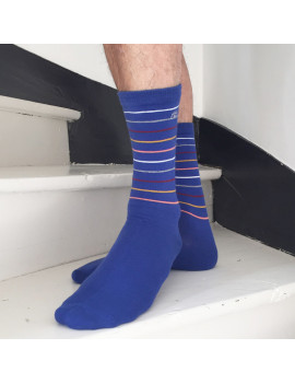 Chaussettes Solidaires Bonpied Pack de 2 paires de chaussettes: Pablo et Sacha marine