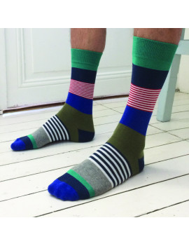Chaussettes Solidaires Bonpied pour homme modèle Pack de 3 paires de chaussettes: Le grand Edgar, Tahar & Sacha Noir
