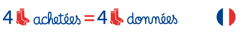 Les chaussettes Bonpied sont solidaires : 4 paires achetées = 4 paires données aux sans-abris. Fabriquées en France.
